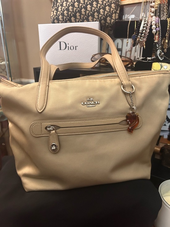 Coach Nylon Tote Bag with Silver Hardware. *Original Hang Tag missing - Picture 5 of 11